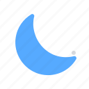 crescent, moon, night