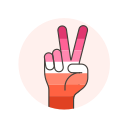 flag, hand, lesbian, peace