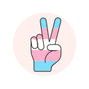 flag, hand, peace, transgender