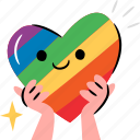 heart, lgbtq, rainbow, love, pride