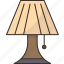 table, lamp, bulb, desk, interior 