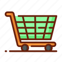 delivery, distribution, package, service, shipping, trolley