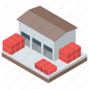 godown, storage unit, storehouse, storeroom, warehouse