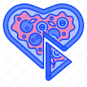 pizza, food, italian, heart, valentine, love, romantic