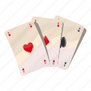 ace, card, cartoon, game, heart, poker, win