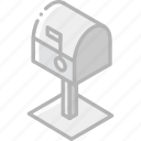 box, iso, isometric, mail, post