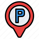 location, parking, pin, place