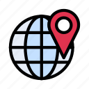 global, location, map, navigation, pin