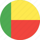 benin, circle, country, flag, nation