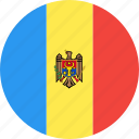 circle, country, flag, moldova, nation