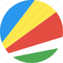 circle, country, flag, nation, seychelles