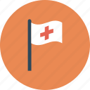 assistance, flag, medical, medical flag icon