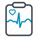 cardiogram, hospital, medical, medical result, notepad