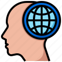 global, thinking, think, head