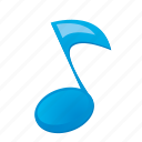 blue, note, music, musical, sound