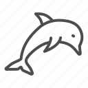 dolphin, fish, animal, nautical, tail, fin, clever