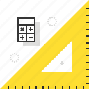 measurement, ruler, triangle