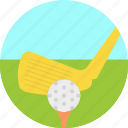 club, golf, ball, tee pin, tee