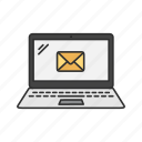 email, laptop, mail, message, online message