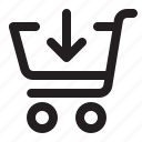 cart, put, shopping, shop, add, ecommerce