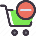 buy, cart, minus, shopping, trolley