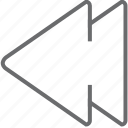 arrow, left, previous