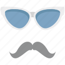 costume, glasses, hipster mask, moustache, party props