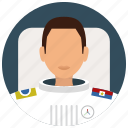 astronaut, man, services, suit, uniform, avatar, space