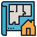 estate, floor, house, plan, real