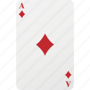 poker, diamond, ace, hazard, playing card, card