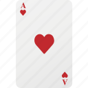 heart, poker, ace, hazard, playing card, card