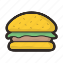 hamburger, cheeseburger, food, junk, sandwich