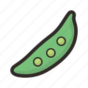 pea, pod, bean, green, legume, vegetable