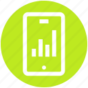 analytics, chart, graph, mobile, report, sales, statistics