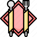 eating, food, fork, plate, restaurant, spoon