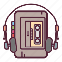 audio, cassette, music, player, retro, sound, walkman