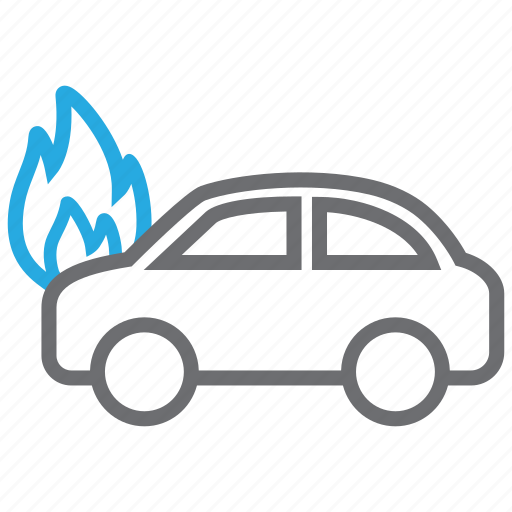 Car, fire, flame icon