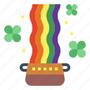 clover, pot, rainbow, weather