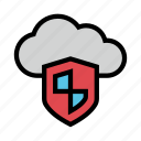 cloud, protection, safety, security, shield