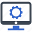 configuration, gear, monitor, option, setting 
