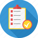 checklist, clipboard, tickmark, business, list, report