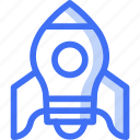 rocket, idea, spaceship, spacecraft, light, lamp, bulb