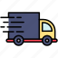 delivery, fast, shipping, truck 