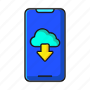 cloud, cloud file, download, file, storage, storage download, mobile