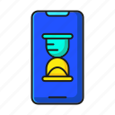 date, hourglass, mobile phone, smartphone, time, timer, wait