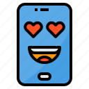 face, heart, love, message, smartphone