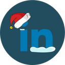 linkedin, christmas, snow, social