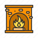 - fireplace, fire, winter, chimney, christmas, flame, xmas, bonfire