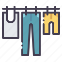 clothesline, dry, laundry, clothes, washing