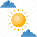 cloudy, sun, cloudy sun, weather, cloud, spring, nature